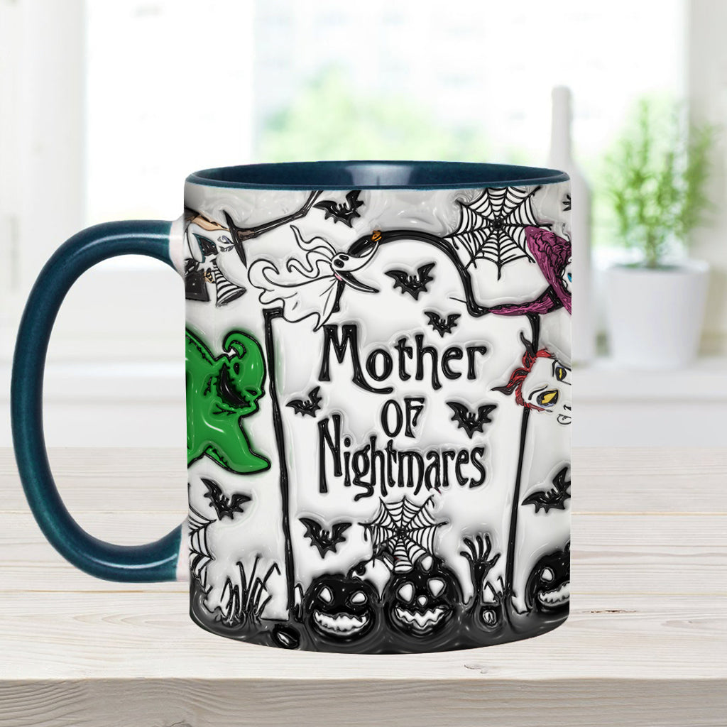 Personalized Nightmare Accent Mug with Custom Names for Mom Accent Mug GradoCreations