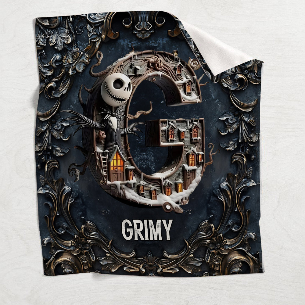 Personalized Nightmare Before Christmas Blanket Gift for Kids Blanket GradoCreations