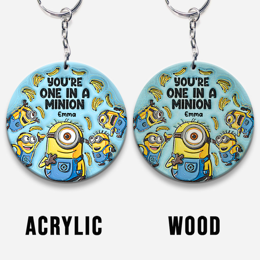 Personalized Keychain You're One In A Minion Gift for Kids Keychain GradoCreations