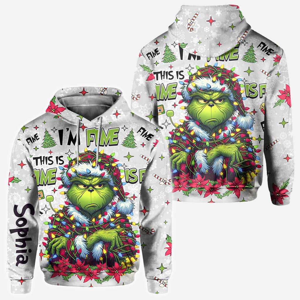 Personalized Christmas All Over Shirt Grinch Design Gift All Over Shirt GradoCreations