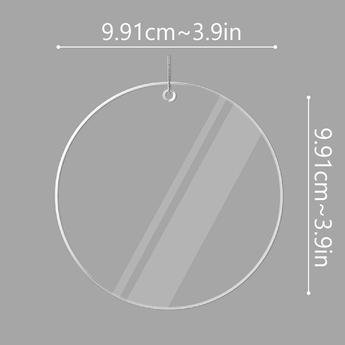 Personalized Transparent Christmas Ornament Safe Space Gift One-sided Circle Transparent Ornament GradoCreations