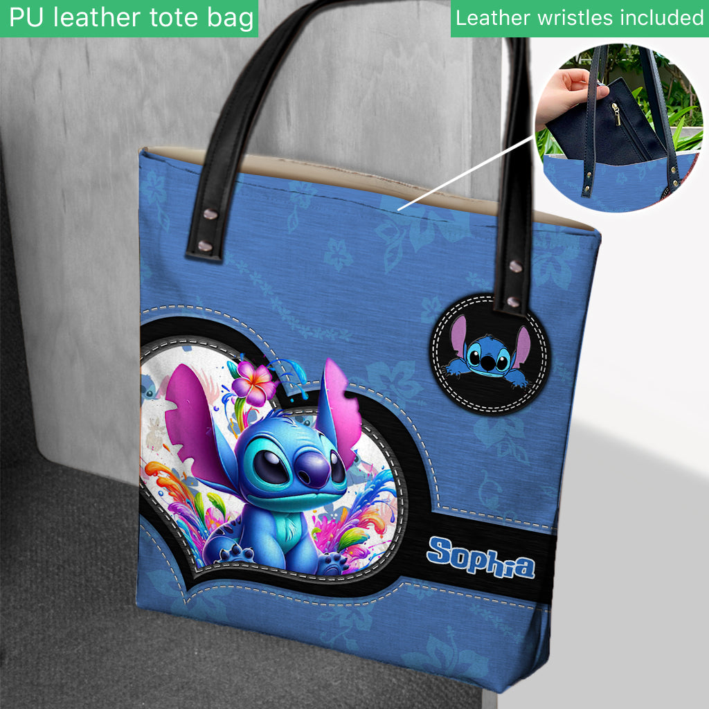 Personalized Blue Ohana Tote Bag Custom Name Gift for Mom Tote Bag GradoCreations