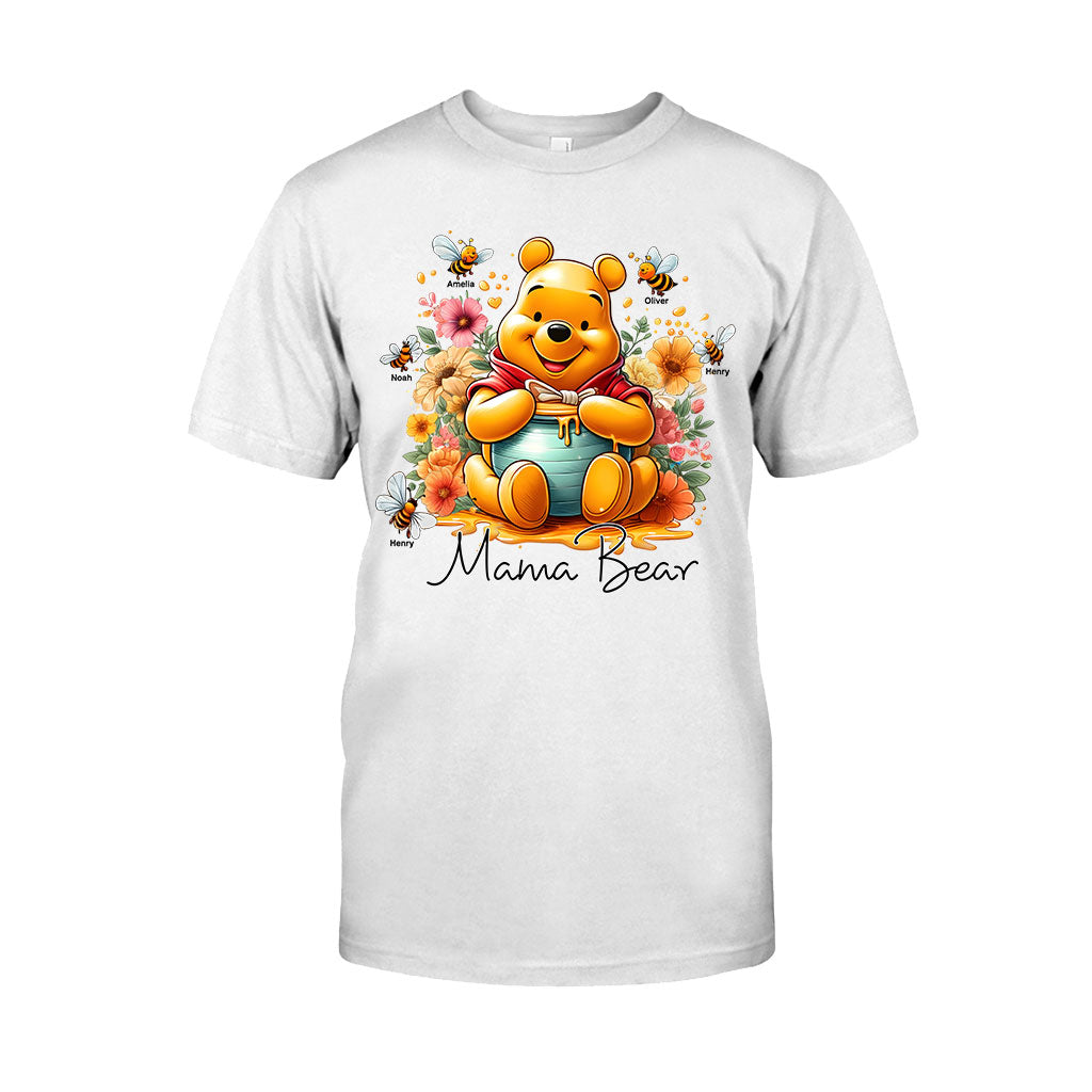 Personalized Mama Bear T-Shirt & Hoodie with Floral Design for Mom T-shirt & Hoodie GradoCreations