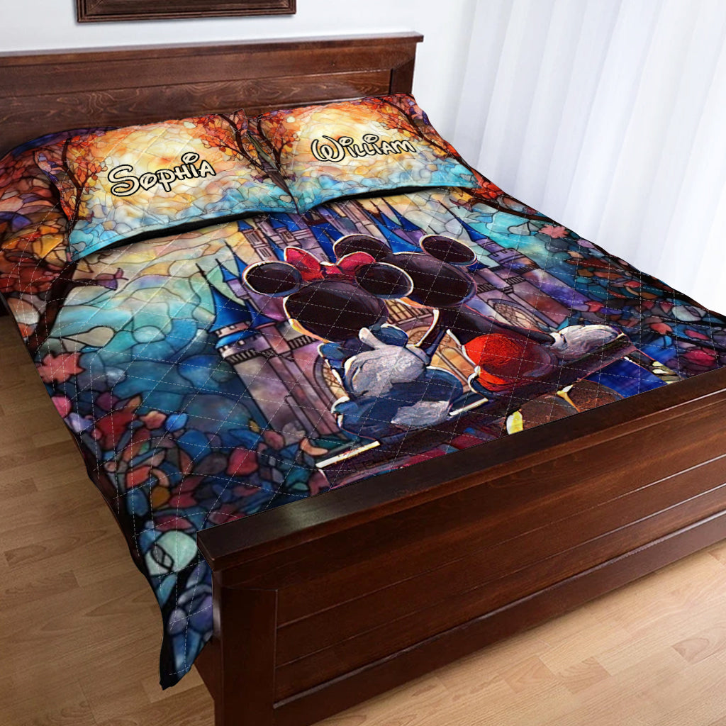 Personalized Mouse Quilt Set Custom Names Unique Gift Quilt Set GradoCreations