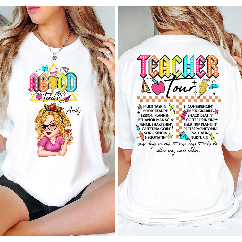 Personalized Teacher T-shirt & Hoodie Custom Name Gift for Teacher T-shirt And Hoodie GradoCreations