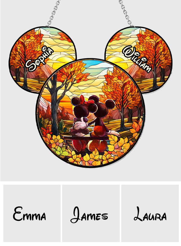 Personalized Window Hanging Suncatcher Ornament for Couples Window Hanging Suncatcher Ornament GradoCreations