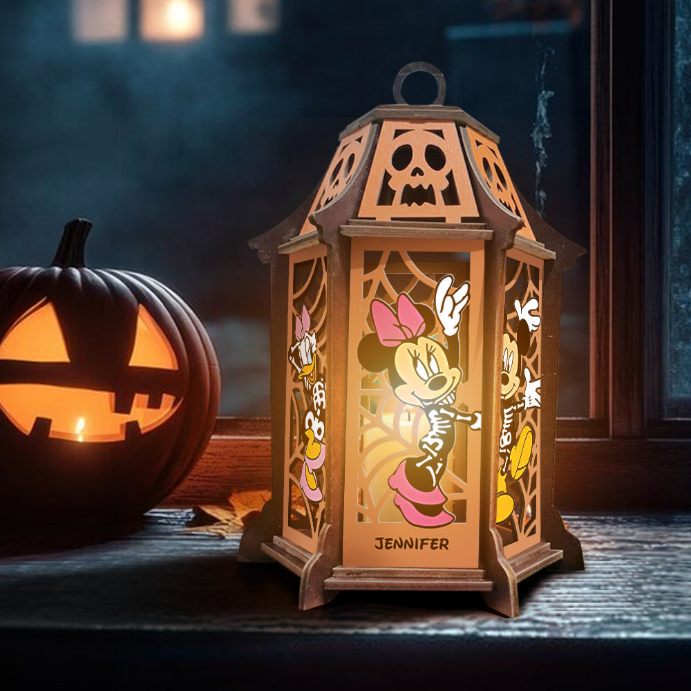 Personalized Laser Cut Halloween Lantern with Custom Name Laser Cut Lantern GradoCreations