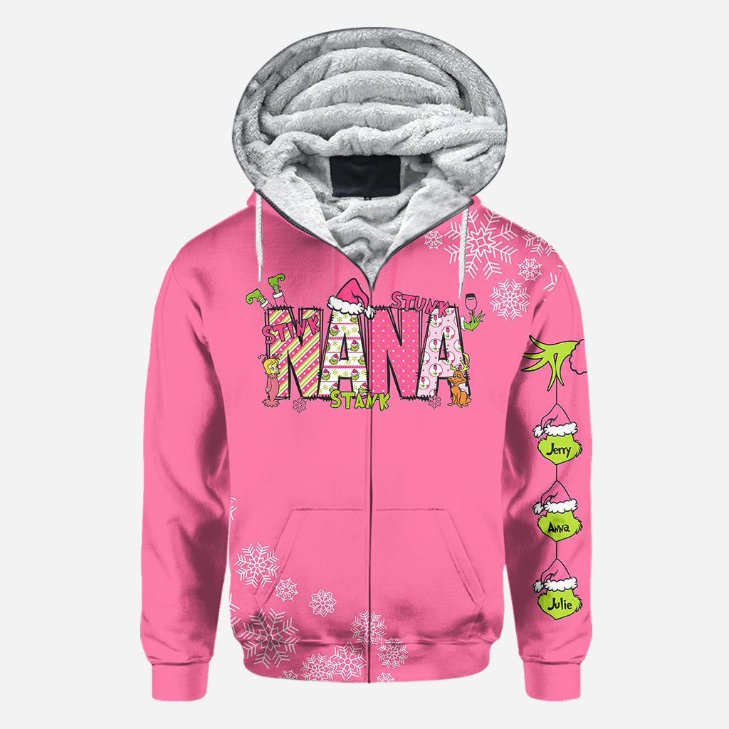 Personalized Grinchy Grandma Christmas All Over Shirt for Grandma All Over Shirt GradoCreations