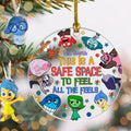 Personalized Transparent Christmas Ornament Safe Space Gift One-sided Circle Transparent Ornament GradoCreations