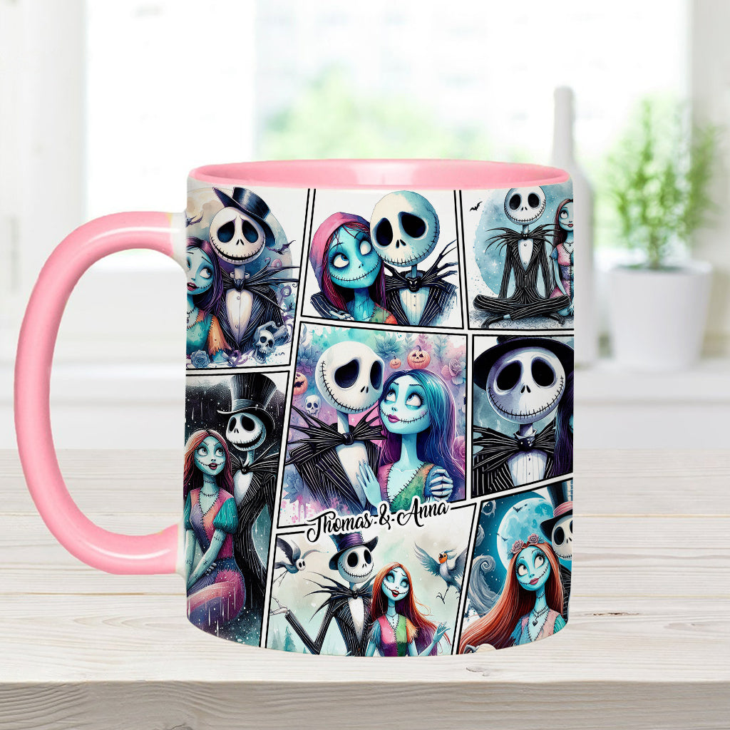 Personalized Nightmare Accent Mug Custom Name Halloween Gift Accent Mug GradoCreations