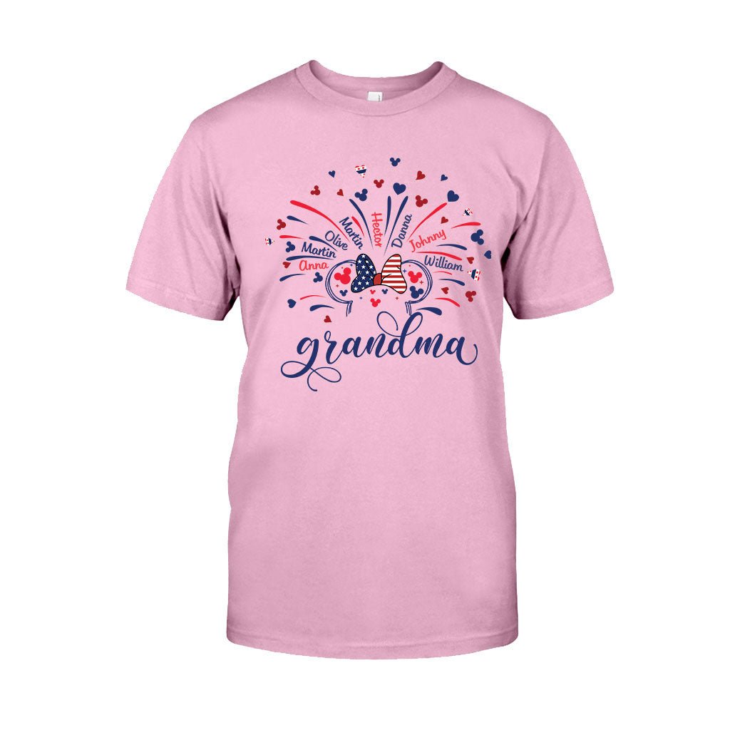 Personalized Firework Mouse T-shirt & Hoodie for Family | 4th of July Gift T-shirt & Hoodie GradoCreations
