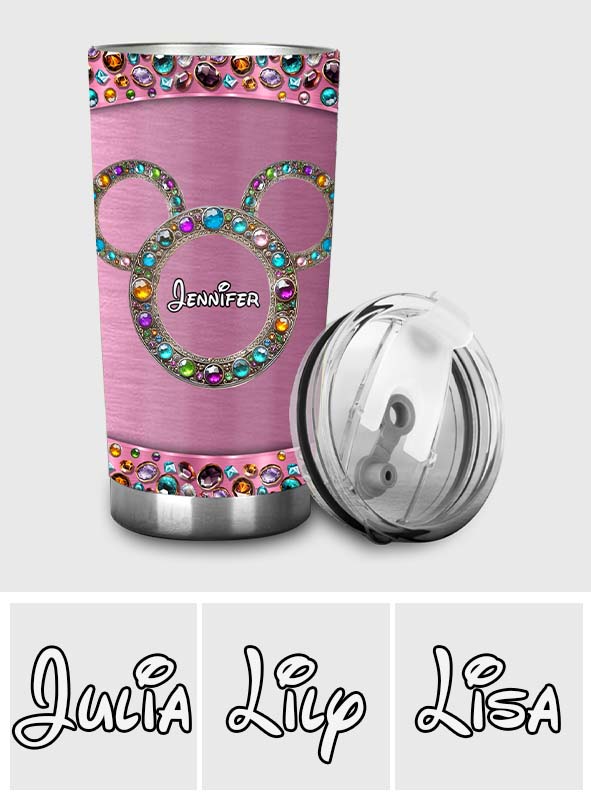 Personalized Pink Mouse Tumbler Custom Name Drinkware for Mom Tumbler GradoCreations