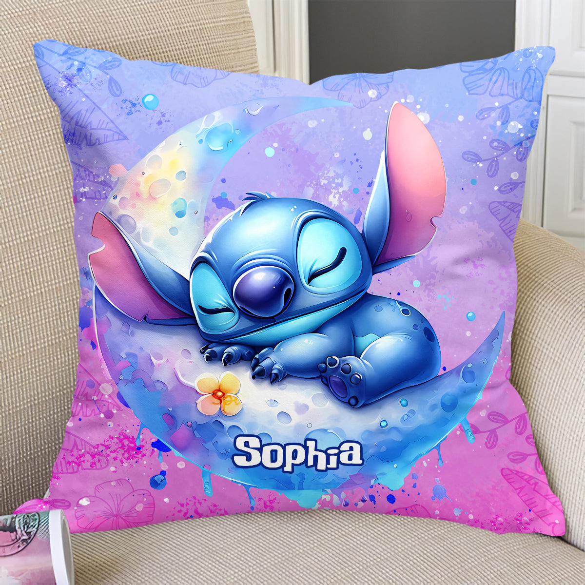 Personalized Ohana Throw Pillow Custom Name Gift for Kids Throw Pillow GradoCreations