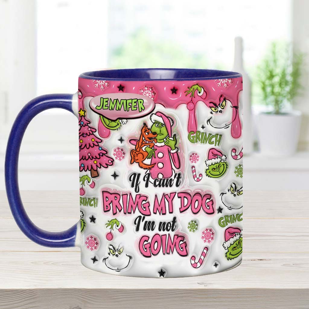 Personalized Grinch Accent Mug Custom Name Gift for Dog Lovers Accent Mug GradoCreations