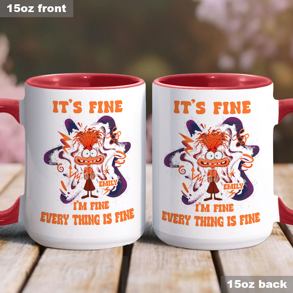 Personalized Accent Mug Cute Anxiety Design Gift for Graduation Accent Mug GradoCreations