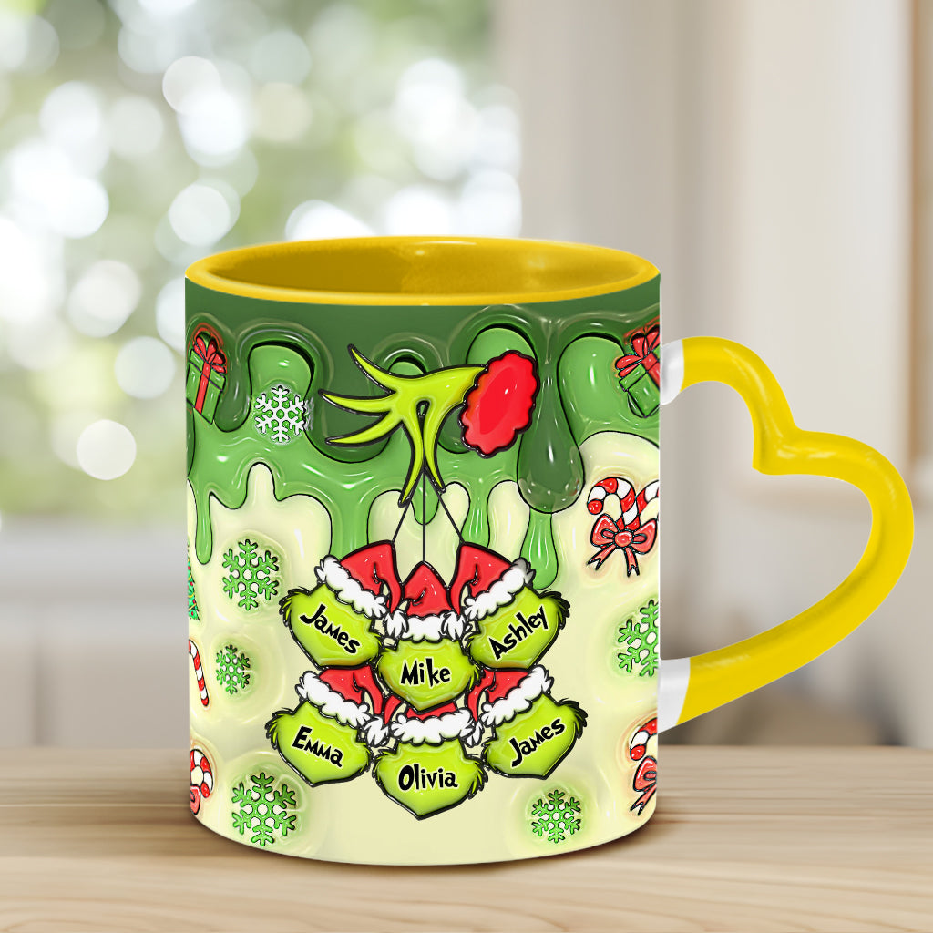 Personalized Heart Handle Mug Custom Name Gift for Mom Heart Handle Mug GradoCreations