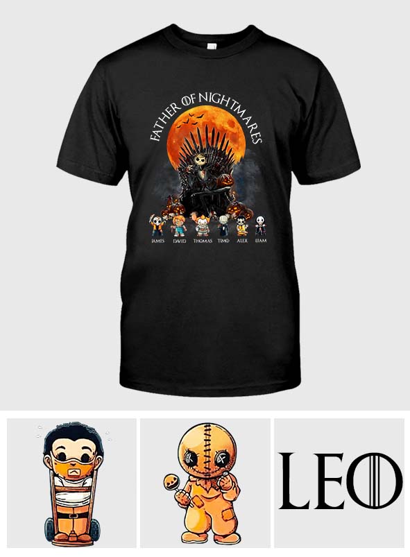 Personalized Father T-Shirt and Hoodie with 4 Character Design T-shirt & Hoodie GradoCreations