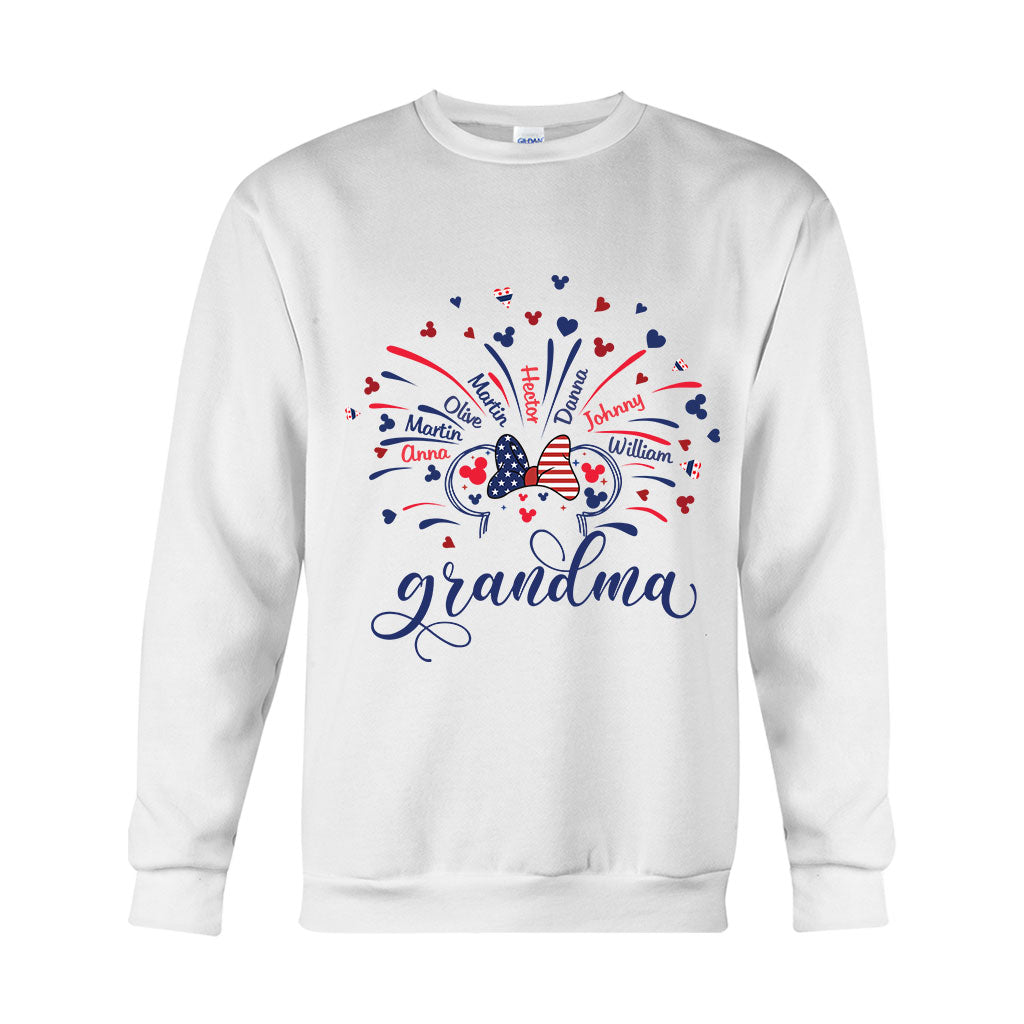 Personalized Firework Mouse T-shirt & Hoodie for Family | 4th of July Gift T-shirt & Hoodie GradoCreations