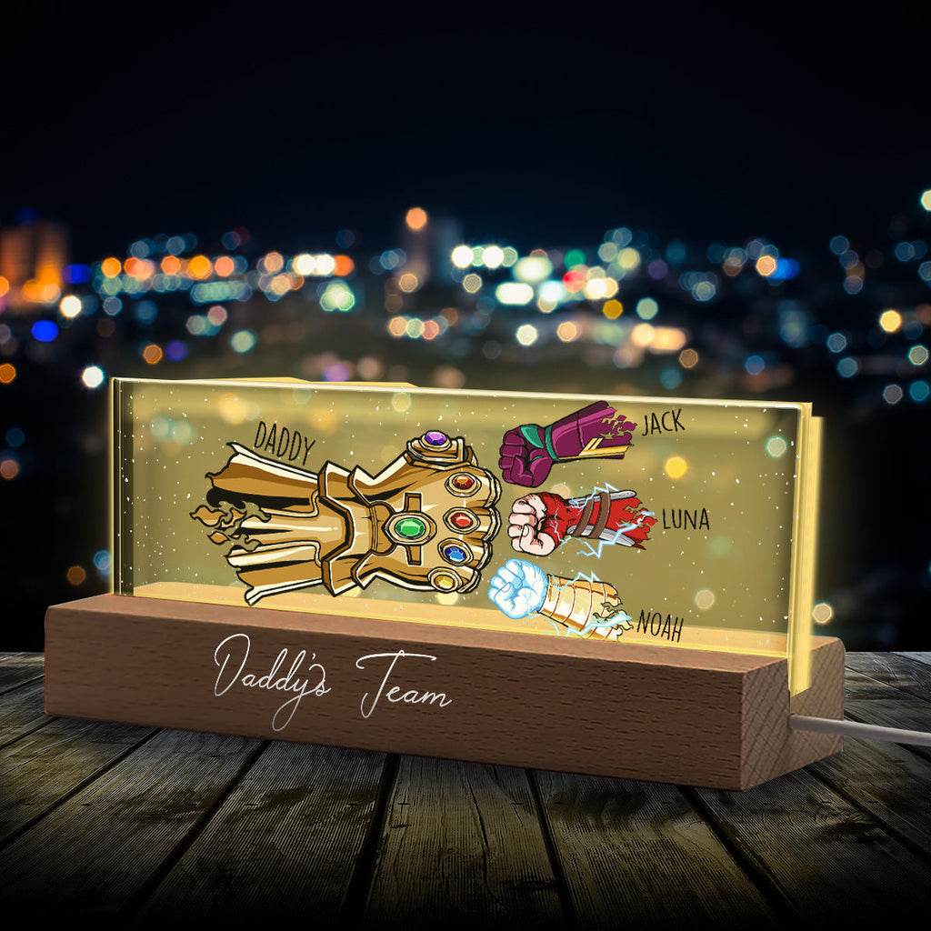 Personalized LED Night Light Custom Name Gift for Dad Custom LED Night Light GradoCreations