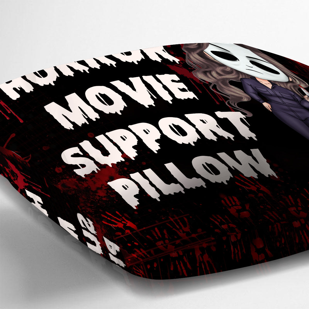 Personalized Horror Movie Support Pillow Custom Name Gift Throw Pillow GradoCreations