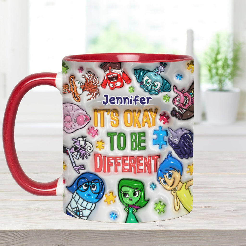 Personalized Autism Awareness Accent Mug Custom Name Gift for Kids Accent Mug GradoCreations