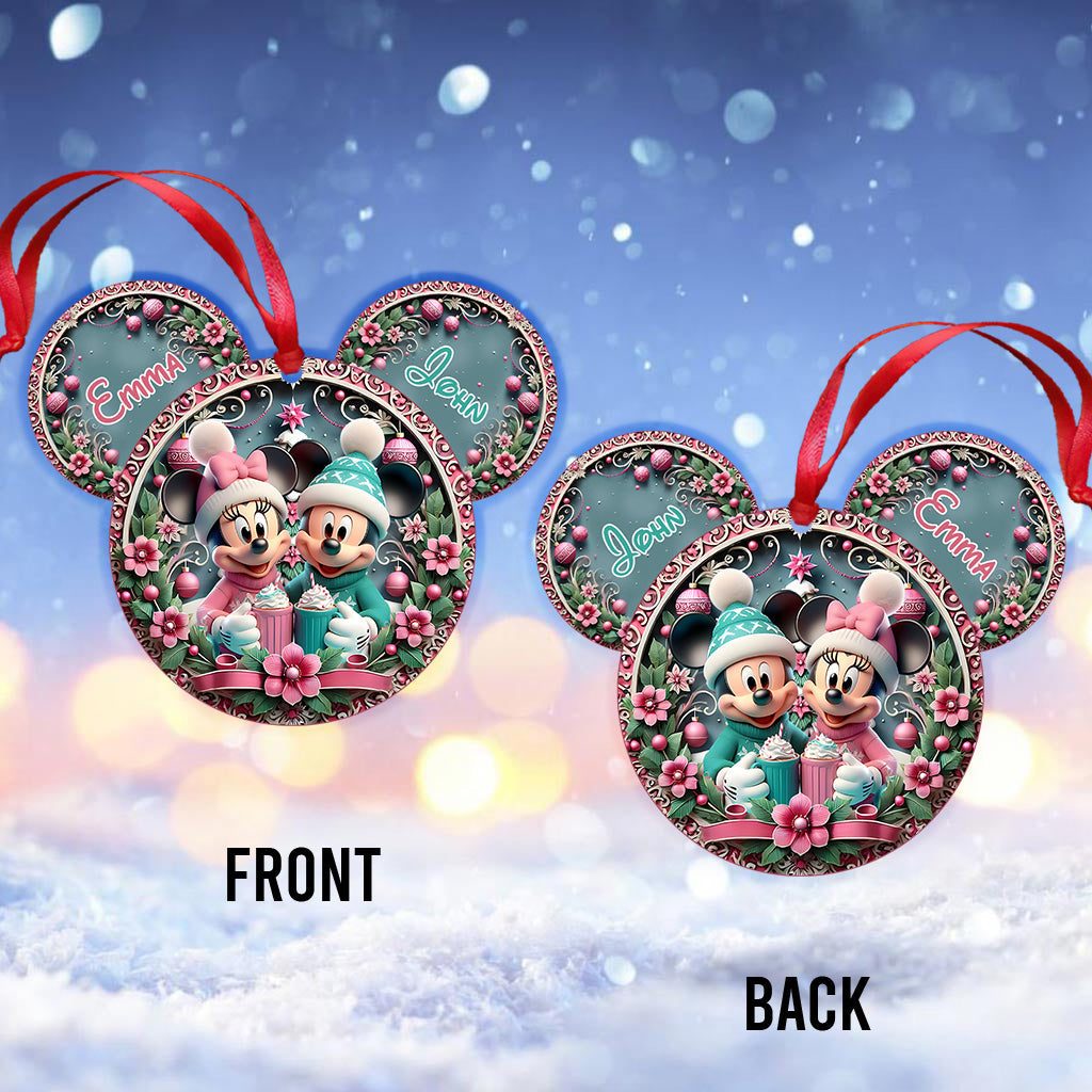 Personalized Mouse Ornament with Custom Names for Christmas Ornament GradoCreations