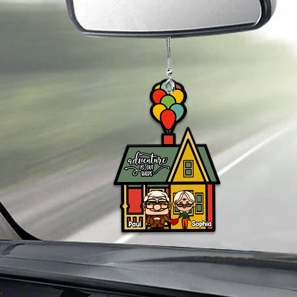 Personalized Adventure Car Ornament Custom Couple Gift for Christmas Car Ornament GradoCreations