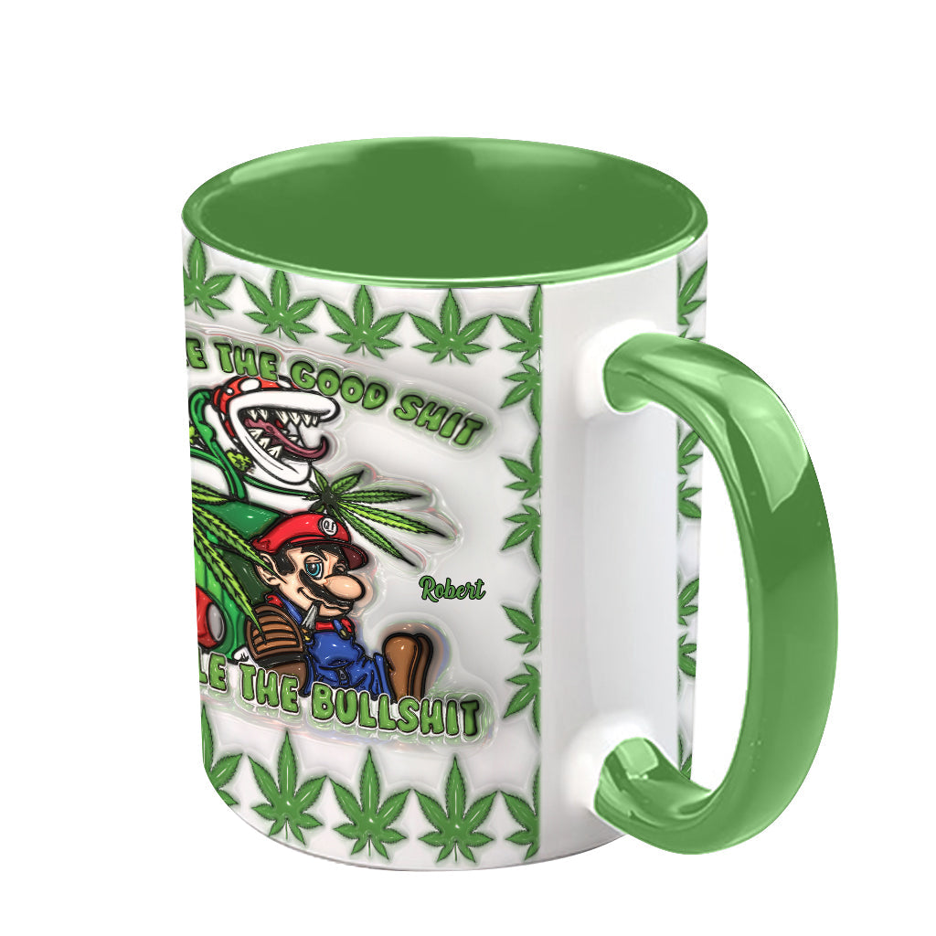 Personalized Weed Accent Mug Inhale the Good Sh*t Gift Accent Mug GradoCreations