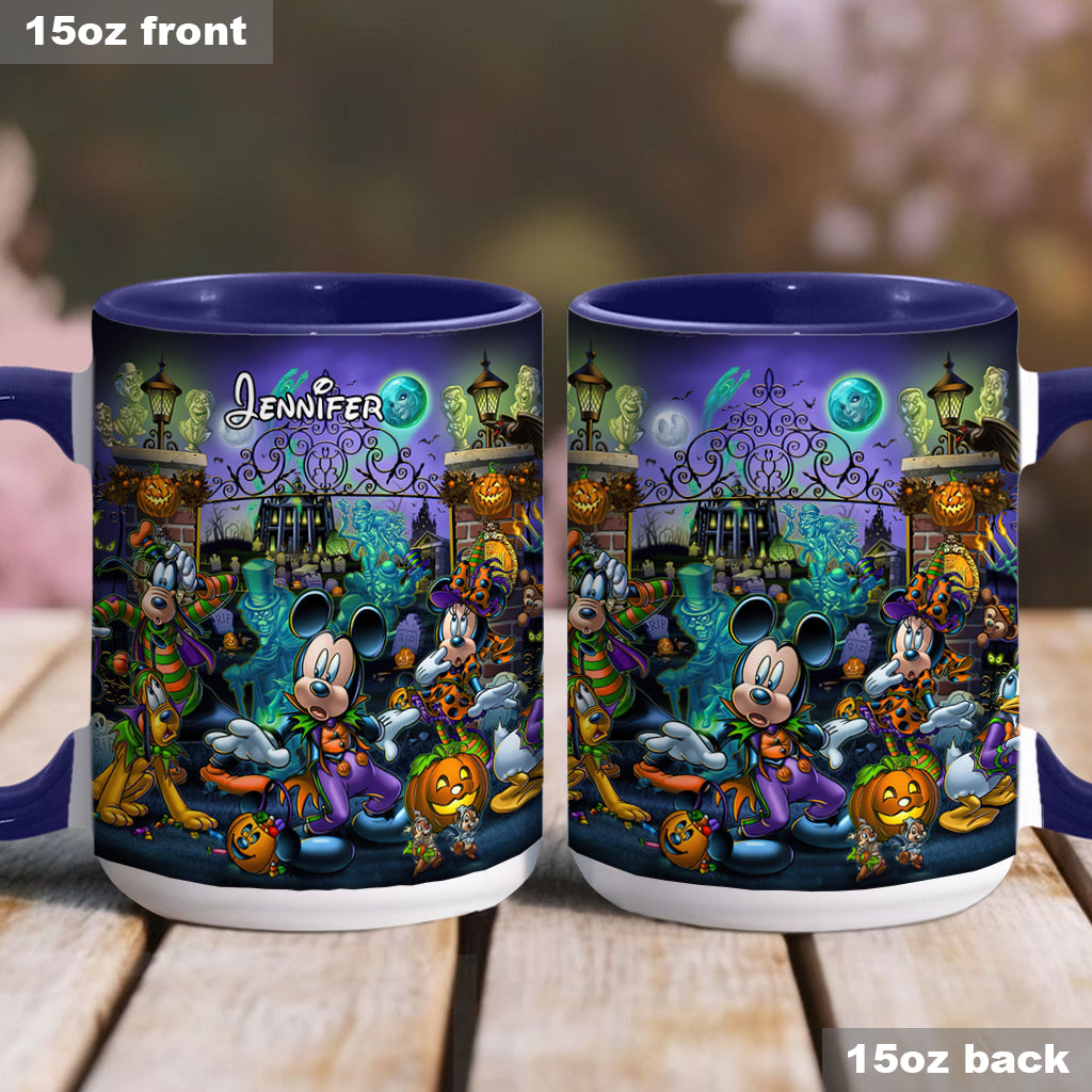 Personalized Halloween Accent Mug Custom Name Gift Idea Accent Mug GradoCreations