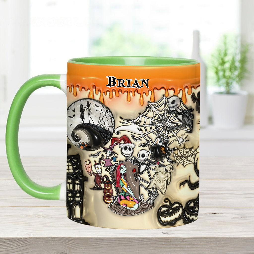 Personalized Halloween Accent Mug Custom Name Gift Idea Accent Mug GradoCreations