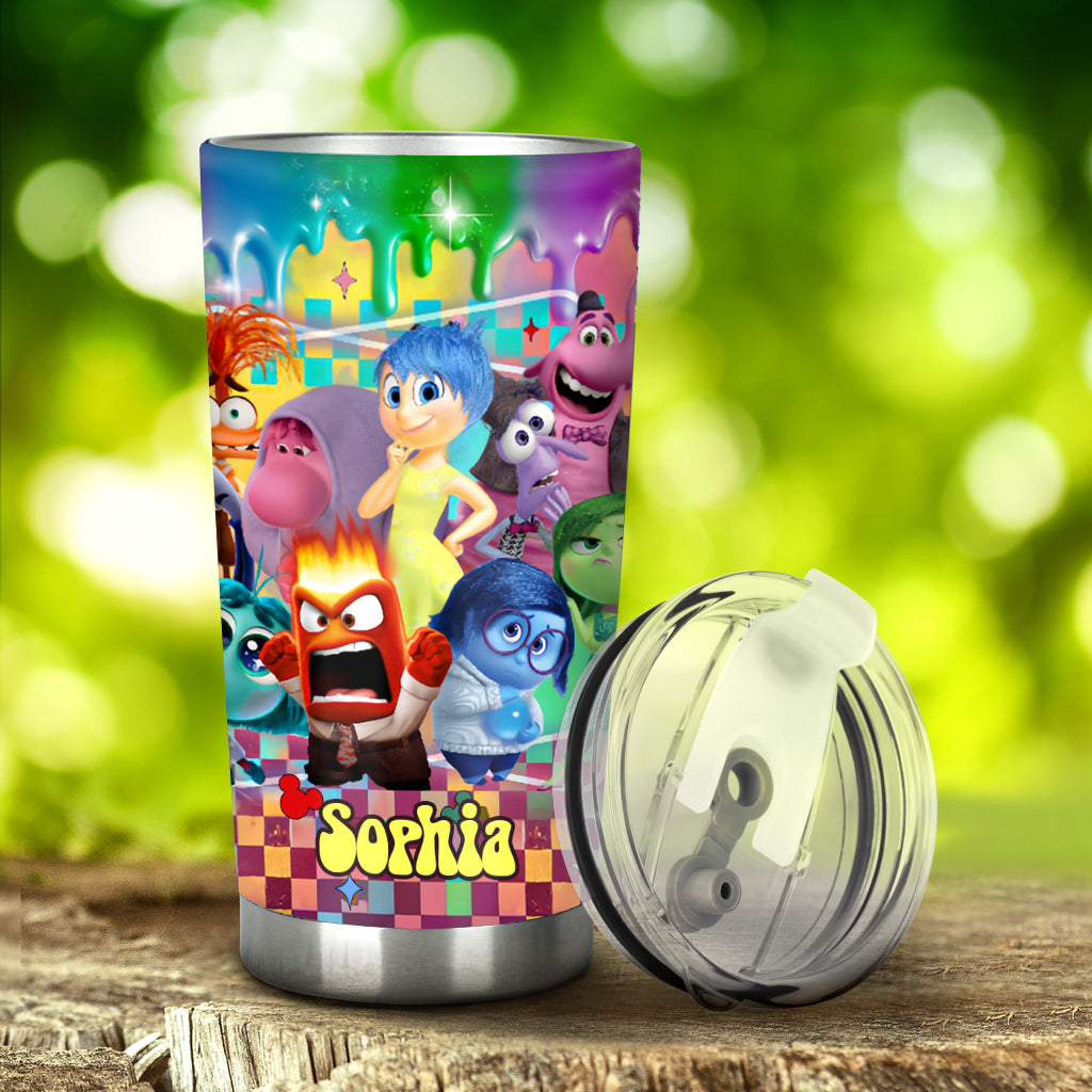 Personalized Tumbler with Custom Name & Colorful Design for Kids Tumbler GradoCreations
