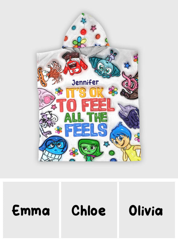 Personalized Kid Hooded Towel Poncho Custom Name Gift Kid Hooded Towel Poncho GradoCreations