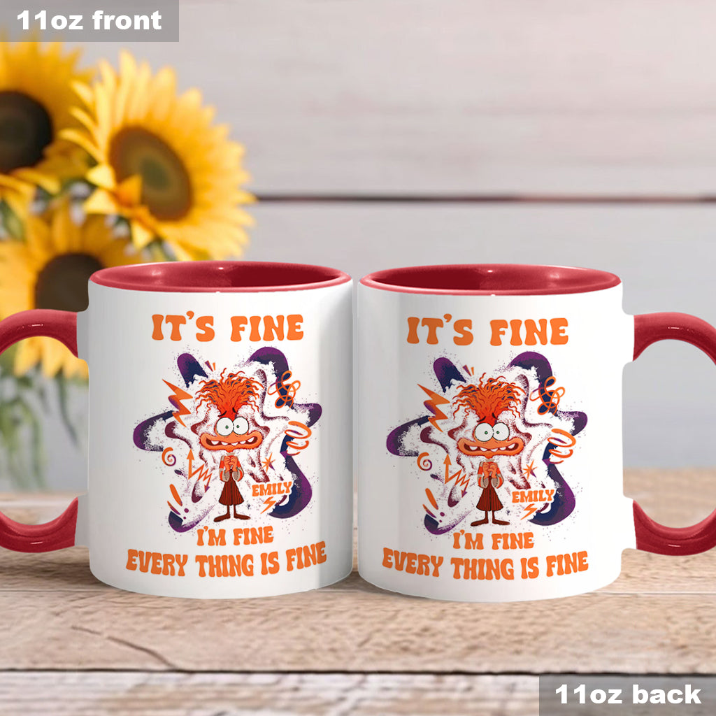 Personalized Accent Mug Cute Anxiety Design Gift for Graduation Accent Mug GradoCreations