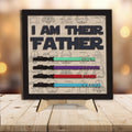 Personalized 2 Layered Wood Plaque I Am Their Father Gift for Dad 2 Layered Wood Sign GradoCreations