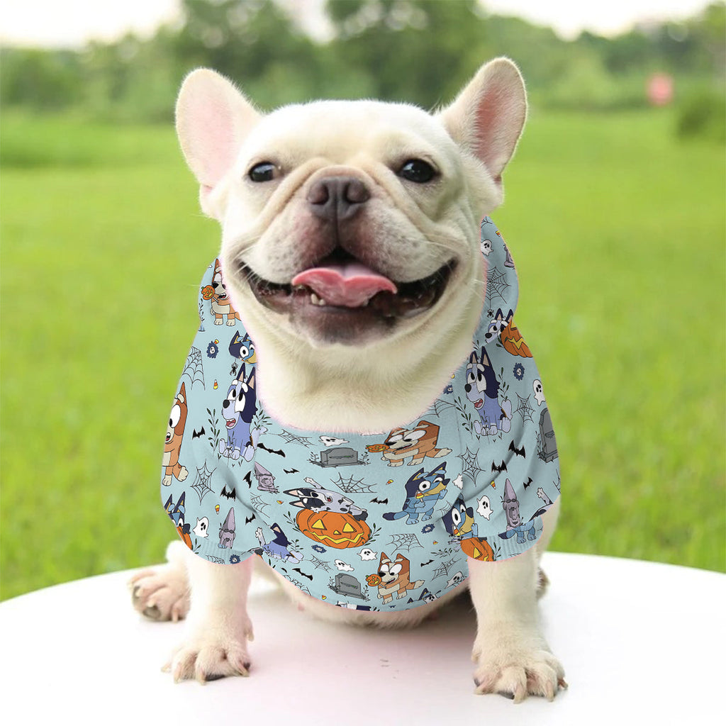 Personalized Halloween Dog Hoodie Cute Booey Design for Pets Pet Hoodie GradoCreations