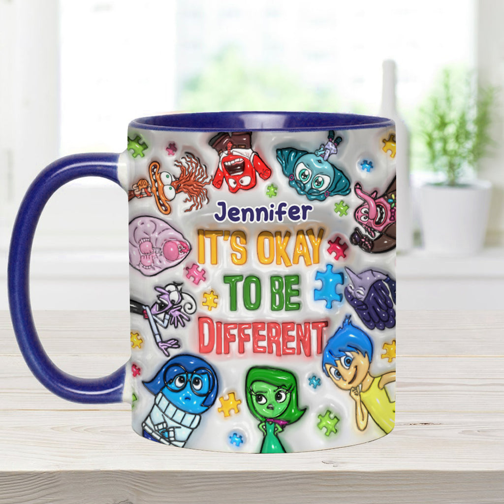 Personalized Autism Awareness Accent Mug Custom Name Gift for Kids Accent Mug GradoCreations
