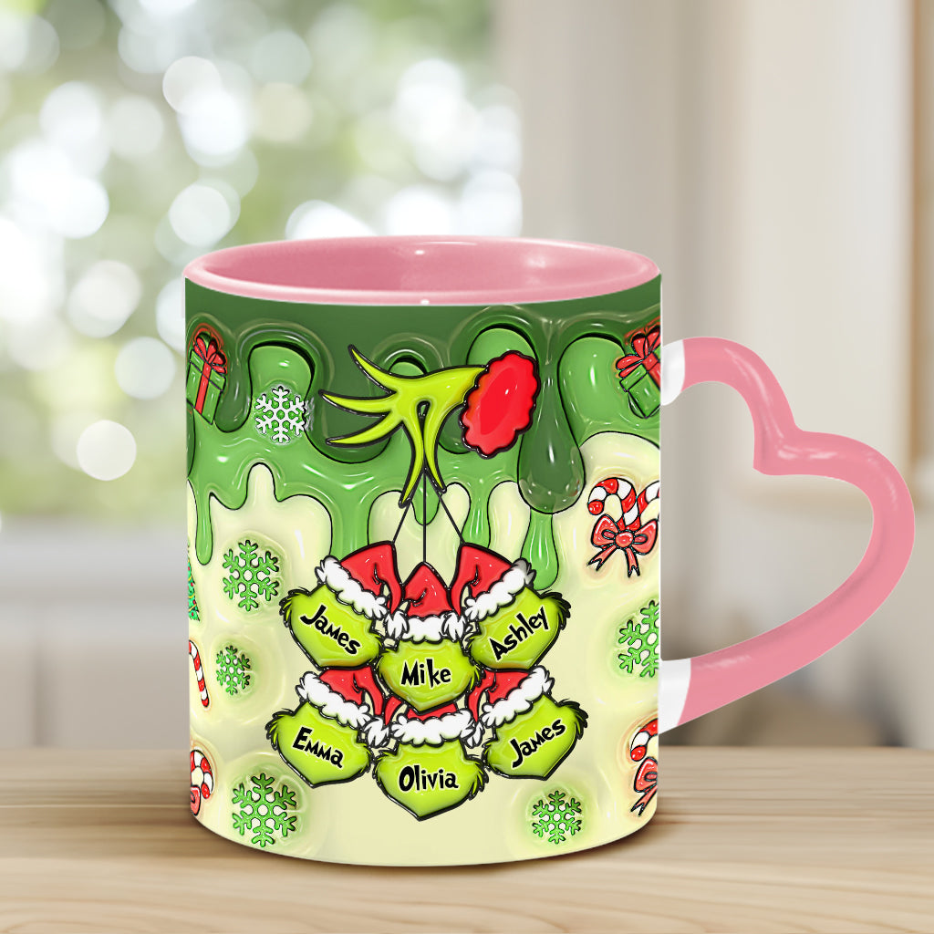 Personalized Heart Handle Mug Custom Name Gift for Mom Heart Handle Mug GradoCreations