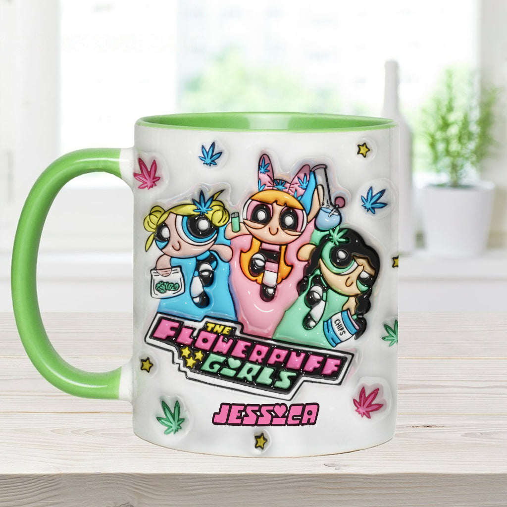 Personalized Weed Accent Mug Custom Name Gift for Her Accent Mug GradoCreations