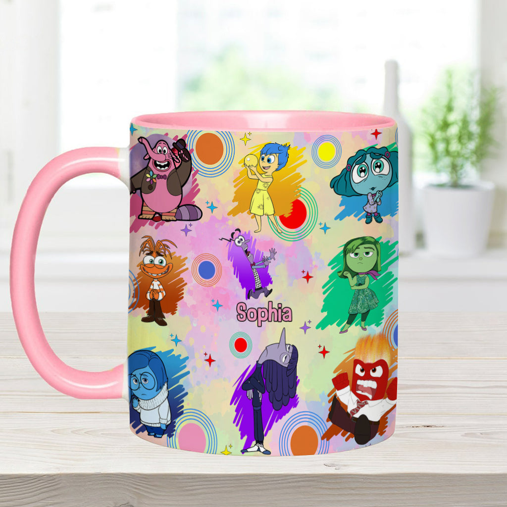Personalized Accent Mug with Emotions Design Gift for Friends Accent Mug GradoCreations