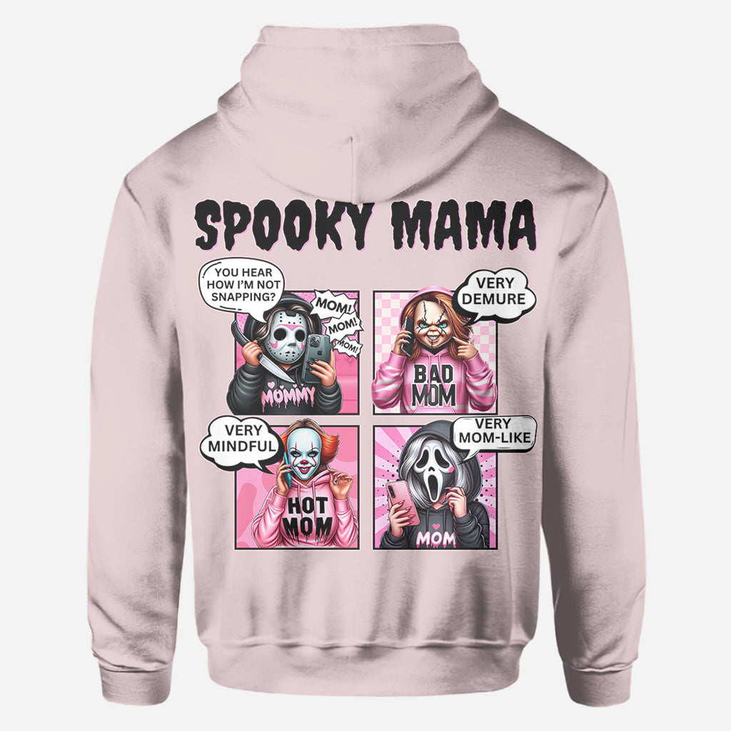 Personalized Spooky Mama All Over Shirt Custom Name Gift for Mom All Over Shirt GradoCreations