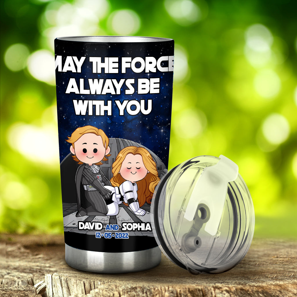 Personalized Star Wars Tumbler May The Force Be With You Gift for Couples Tumbler GradoCreations