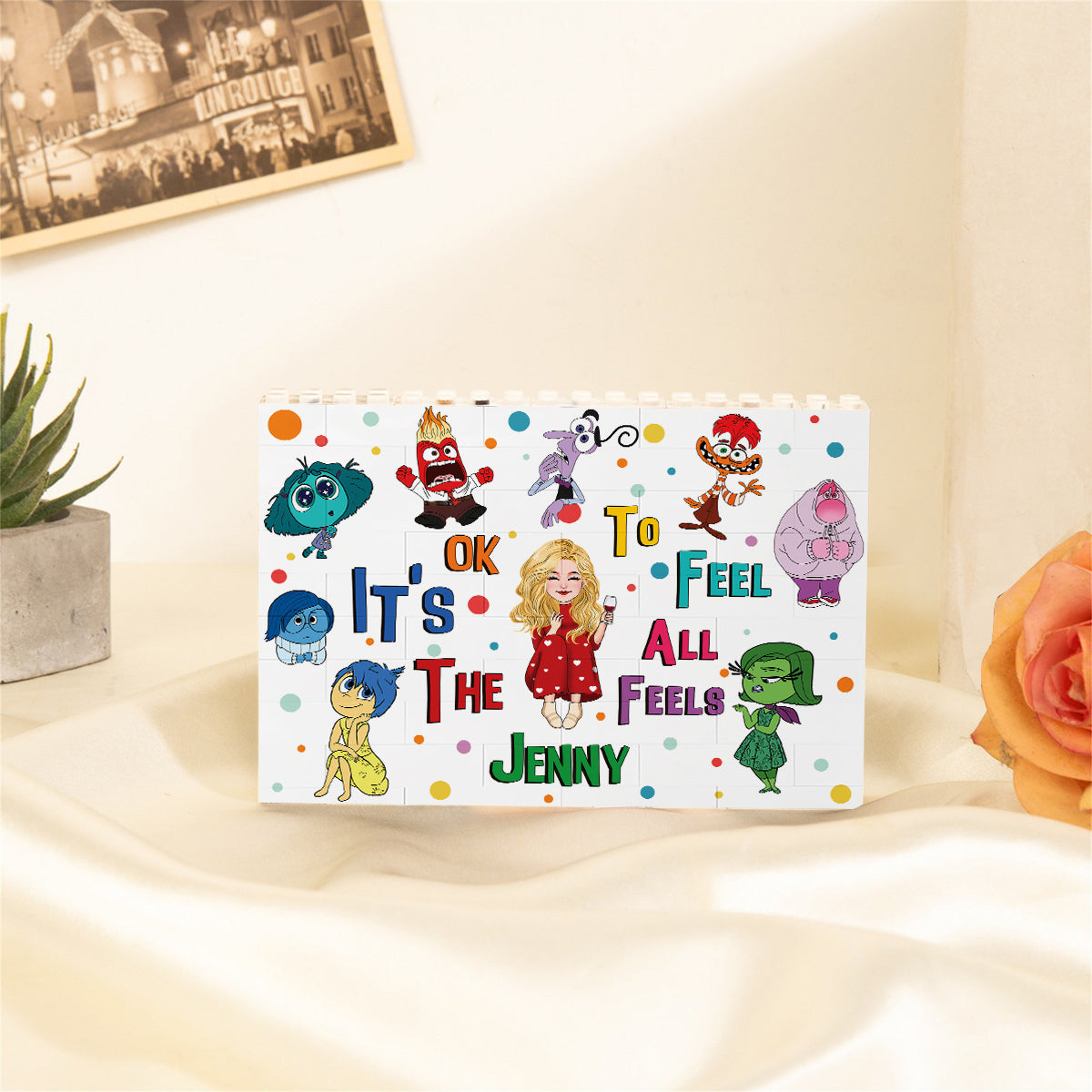 Personalized Horizontal Rectangle Building Brick Blocks for Kids Custom Name Gift Rectangle Building Brick Blocks GradoCreations
