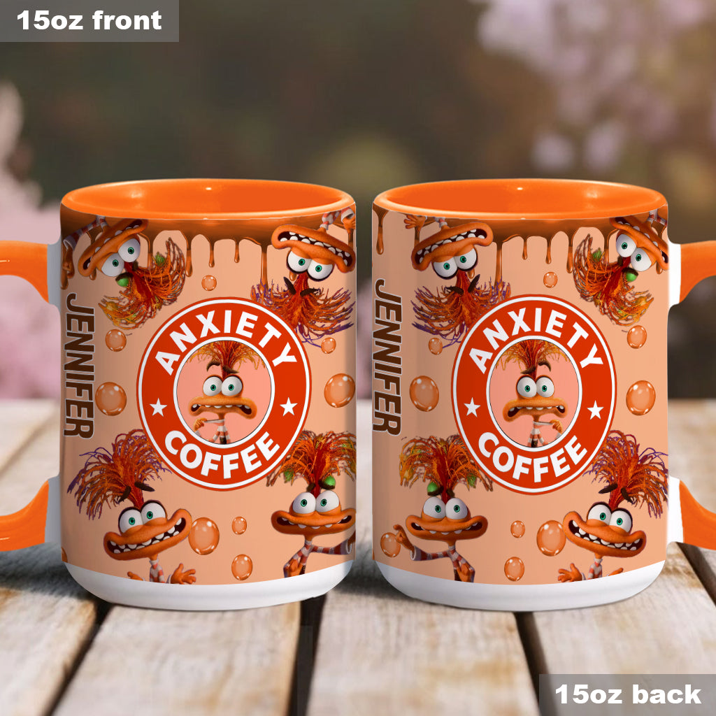 Personalized Accent Mug Custom Name Anxiety Coffee Gift Accent Mug GradoCreations