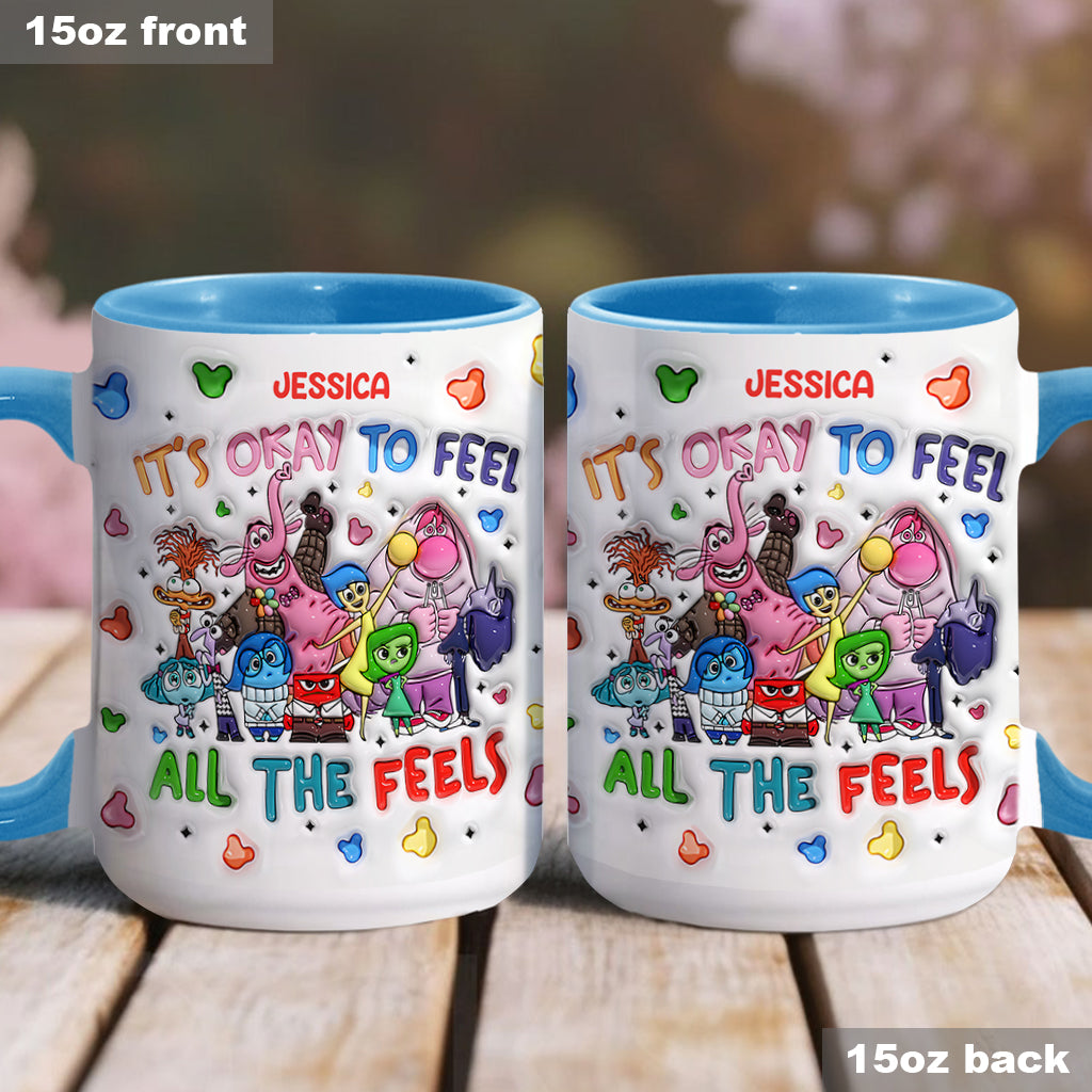 Personalized Ceramic Accent Mug Custom Name Feelings Gift Accent Mug GradoCreations