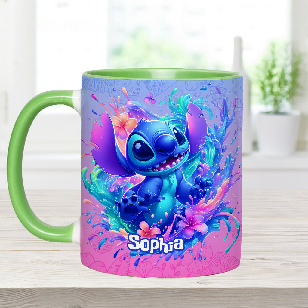 Personalized Ohana Accent Mug Custom Name Gift for Mom Accent Mug GradoCreations