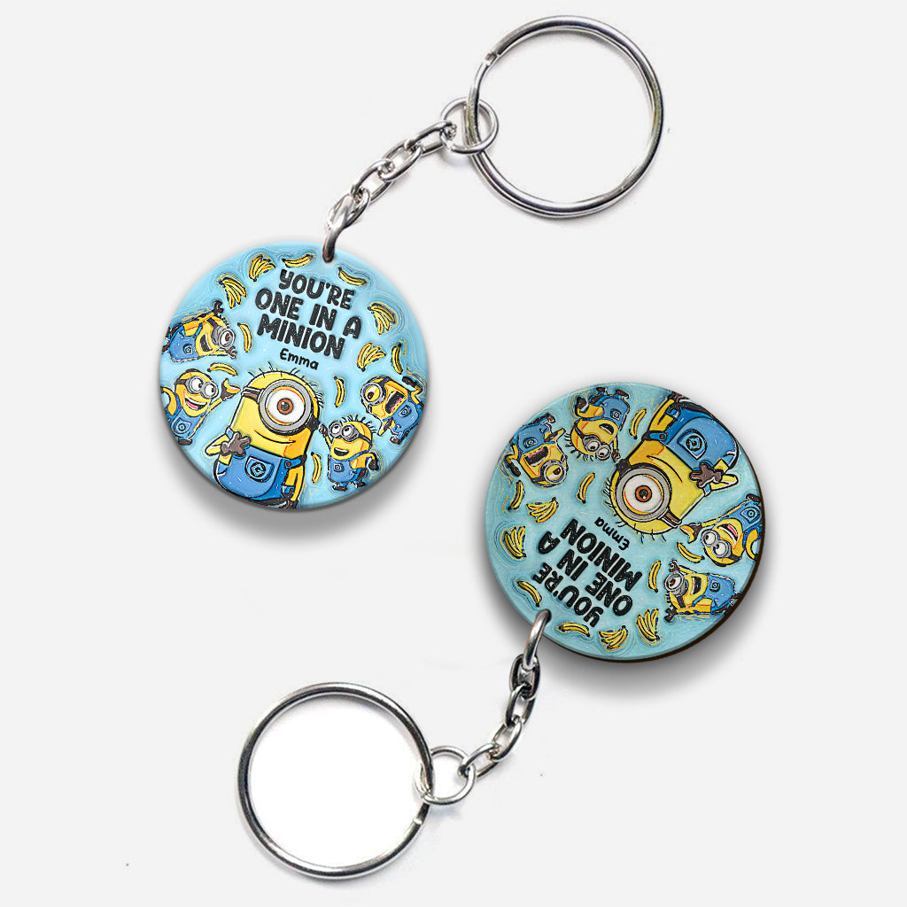 Personalized Keychain You're One In A Minion Gift for Kids Keychain GradoCreations