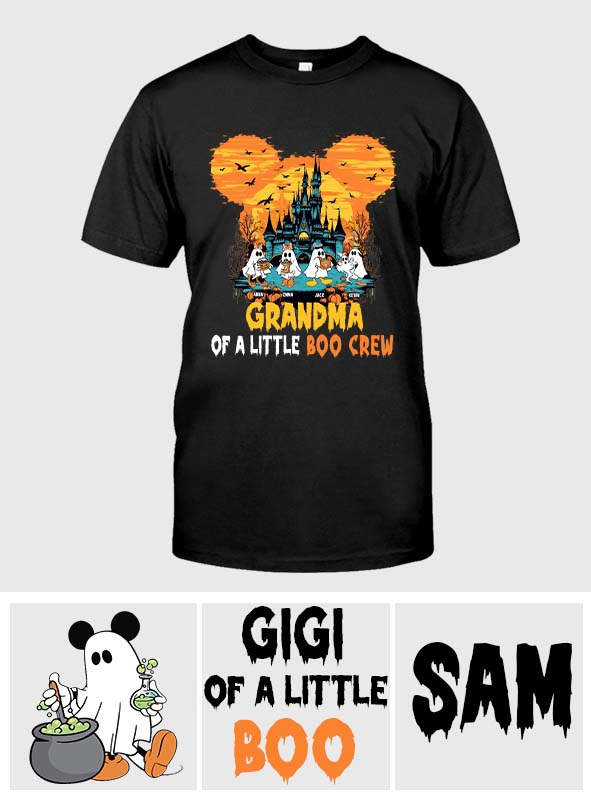 Personalized Halloween Mouse T-shirt and Hoodie for Grandma's Boo Crew T-shirt & Hoodie GradoCreations