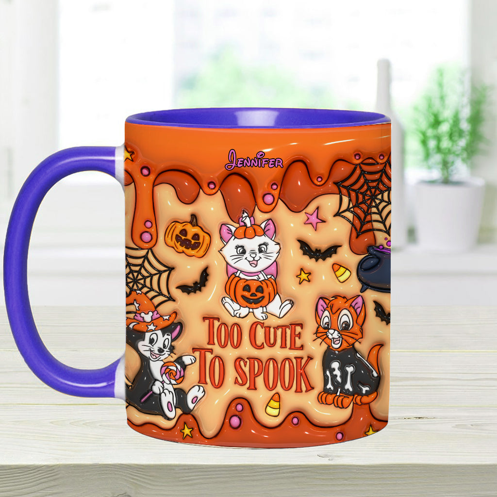 Personalized Halloween Accent Mug Cute Cat Design Gift Accent Mug GradoCreations