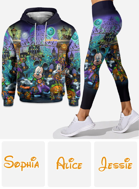 Personalized Halloween Mouse Hoodie and Leggings Set for Kids Hoodie & Leggings GradoCreations