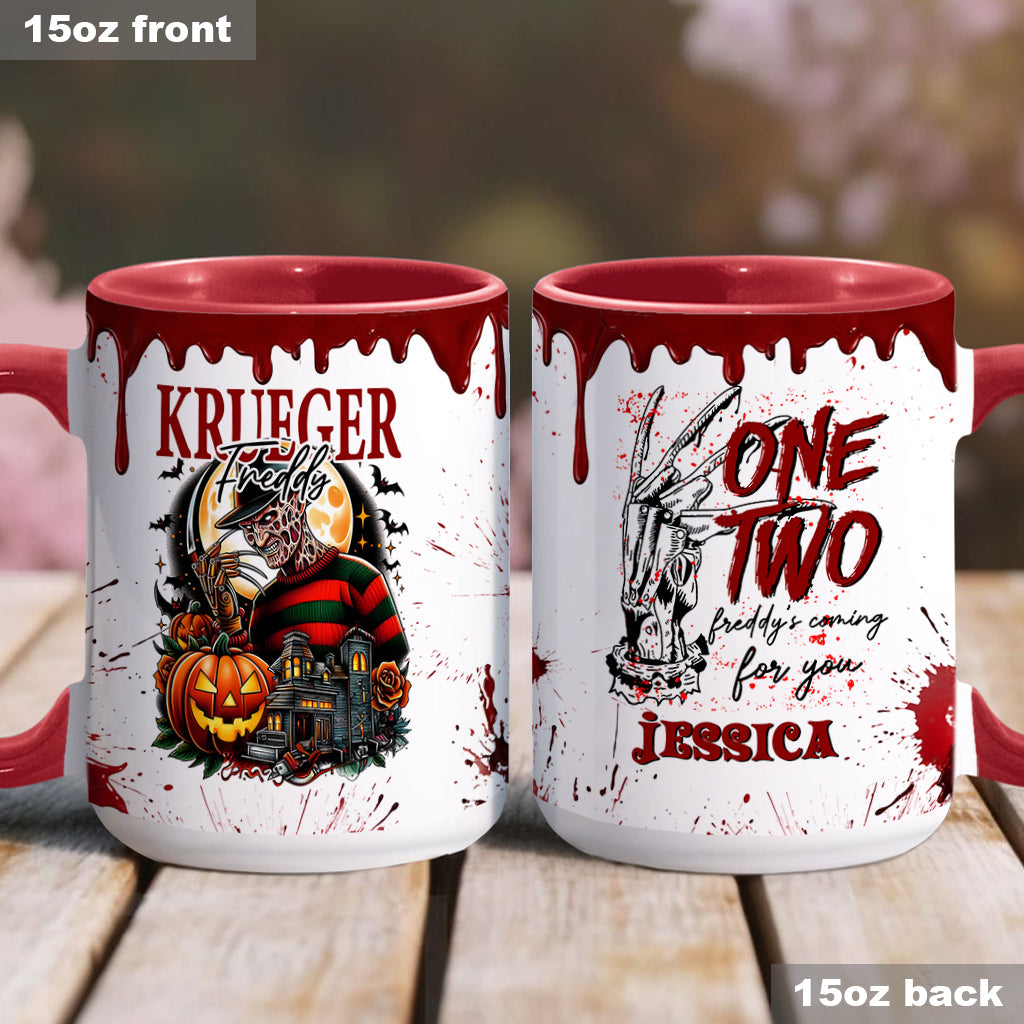 Personalized Horror Accent Mug Custom Name Gift for Fans Accent Mug GradoCreations